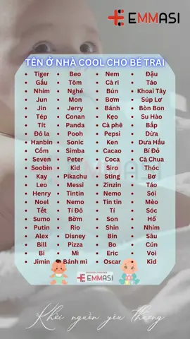 Tên kute cho bé trai 2025 nhé các mom. #emmasivn #mebauthongthai #thaikykhoemanh #mevabe #tresosinh #mangthailandau #nuoidaycon #dattenchocon #dattencontrai