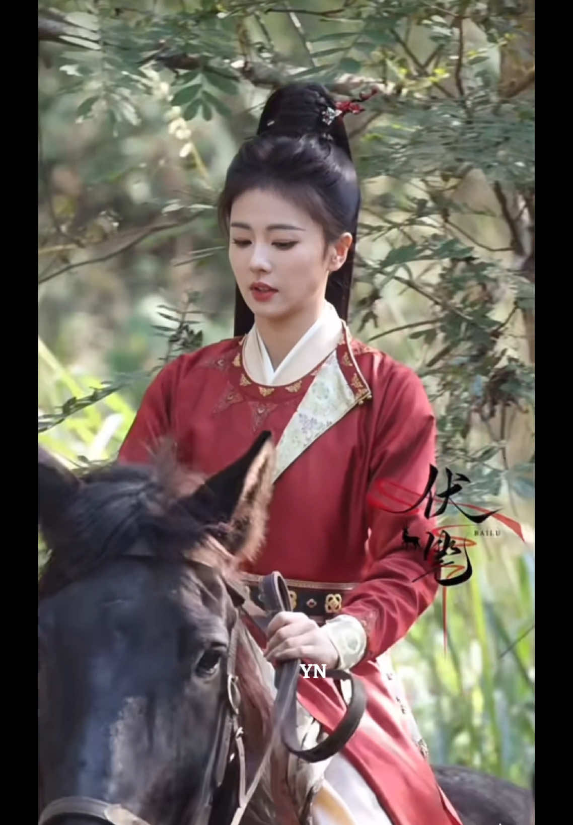 Weehhh😍ayang lulu udah pro naik kudanya🤭🥰💙#bailu #MysteriesofTangPalace #aktorchina🇨🇳 #reuters #drachin 