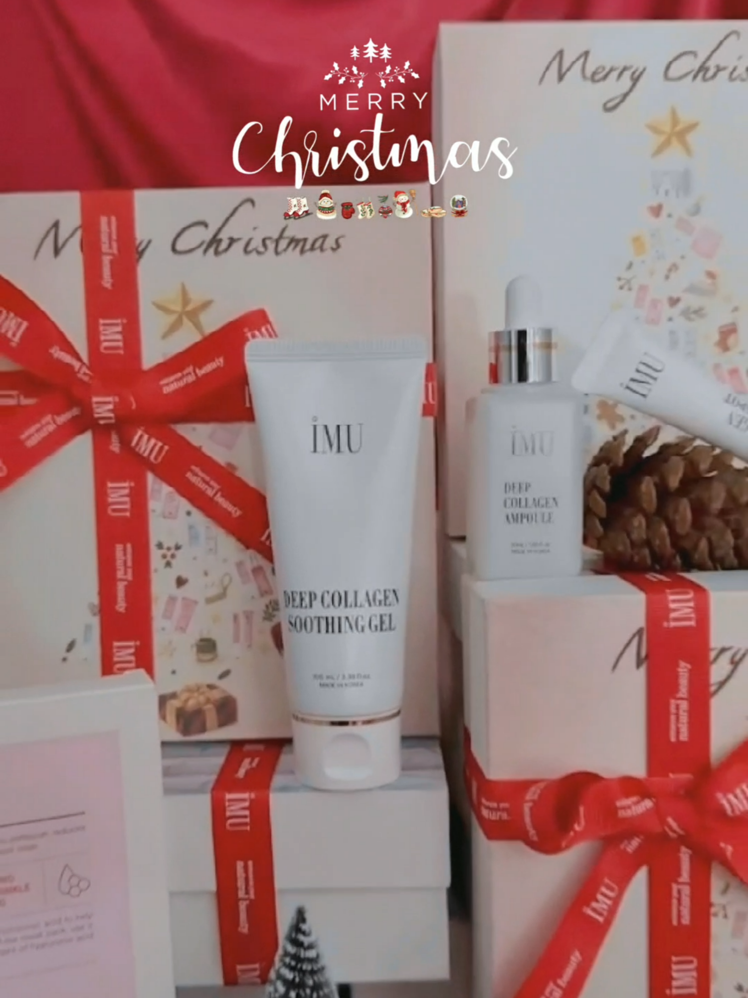 Quà tặng giáng sinh cho các nàng thơ của iMU #antiaging#moisturizer 😉Ưu điểm: Đóng gói xịn mịn đẹp mắt #imuvn 👏Khuyết điểm: Hoành tráng #deepcollagen  #quatanggiangsinh #quatang #christmas2024 #giftbox