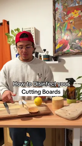 How to disinfect your cutting boards 👨‍🍳🍋🧼#utensils #kitchenware #kitchen #kitchenutensils #homedecor #cooking #food #cookware #Home #kitchendecor #ecofriendly #cutlery #tableware #foodstorage #homeware #plasticfree #gifts #durable #stainlesssteel #kitchendesign #cuttingboard #disinfect #woodenutensils 