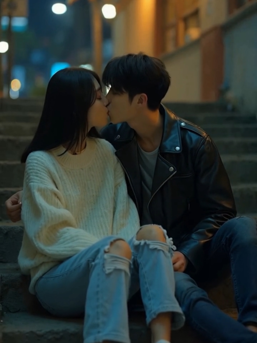 Stairway to Love: City Lights & Midnight Kisses🌃✨ Step into a world of romance as we capture a couple's enchanting moment on the city stairs under the stars! #LoveIsInTheAir #MidnightMagic #RomanticEscapades #CoupleAdventures #SweetMoments #CoupleGoals #NightTimeRomance #CityLoveStory #StaircaseSerenades #UrbanRomance