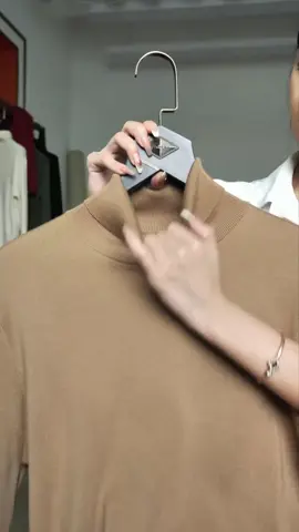 Autumn/Winter men's sweater Solid color double turtleneck knit base#fyp#foryou#Viral#fypシ#foryoupage#parati#tiktok