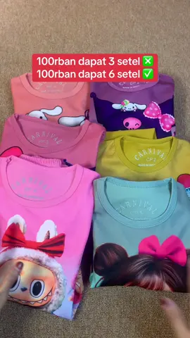 Setelan anak gemoy paket hemat 100rba dapat 6 setel jadi cuman 20rban/ setel🥳🥳🥳 #setelananakperempuan #bajuanakperempuan 