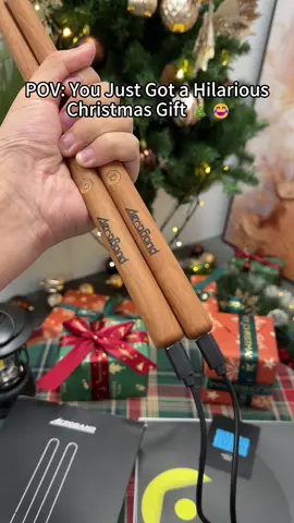 You get a drum set for christmas! #aeroband #pocketdrum2max #pocketdrum #pocketdrums #drum #drumshop #christmas #gift 