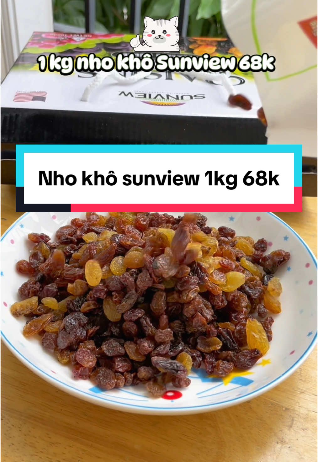 1kg nho khô sunview mix có mấy chục cành à mn ăn vặt nhẹ nhàng #tieungocreview #anvat #nhokho #nhokhosunviewraisin #nhokhomix #chalasaydeo #nhosaykho #fyp 