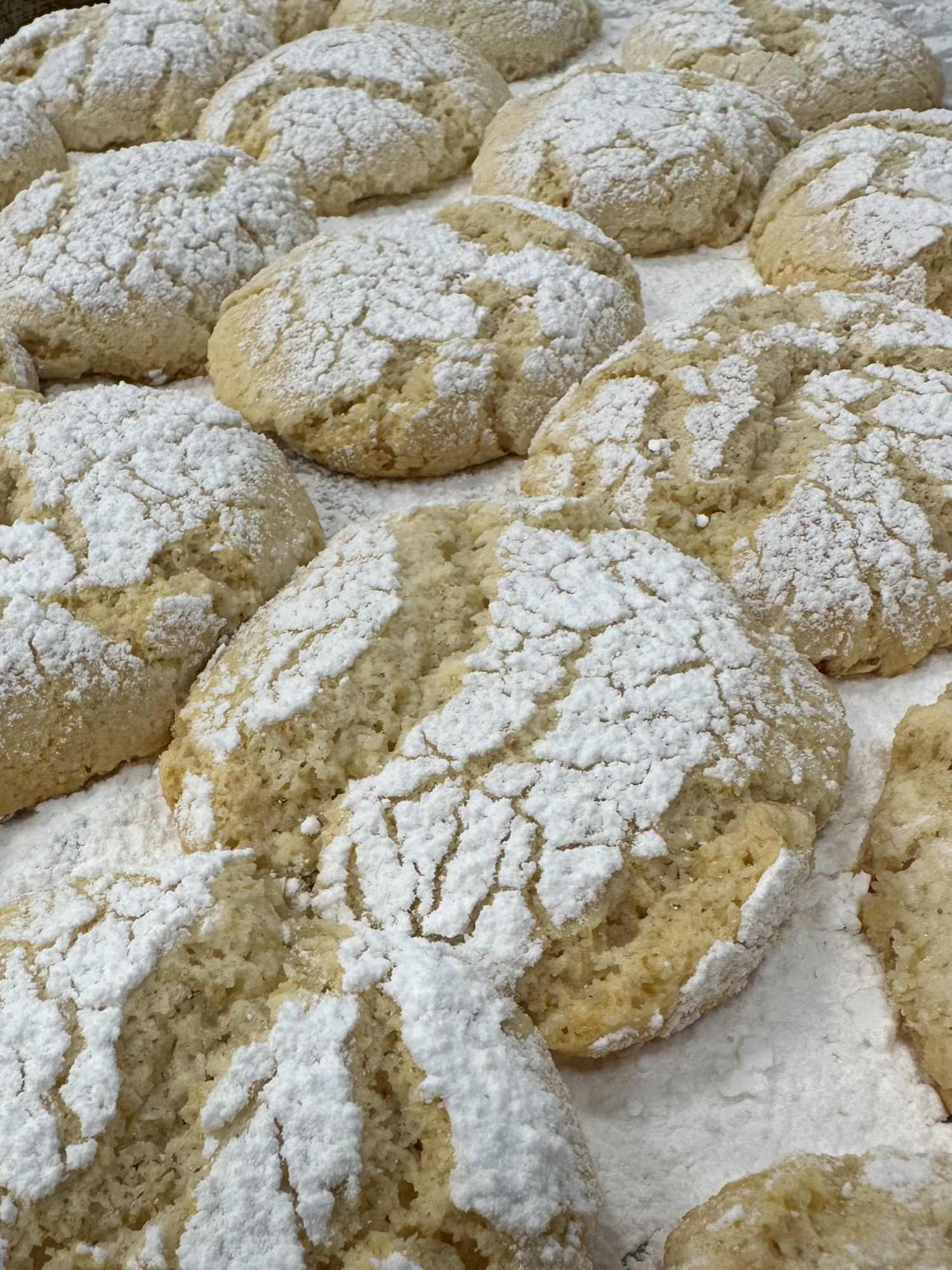 Indulge in the magic of Siena with Ricciarelli – soft almond cookies dusted with powdered sugar and packed with tradition🍬✨ Perfect for the holidays!💛 @nonnasilviofficial #ricciarelli #cookie #sweet  Ingredients 1 tablespoon water (15 g) 6 1/2 tablespoons granulated sugar (80 g) 3/4 cup powdered sugar (100 g) 2 cups almond flour (220 g) 2 teaspoons baking powder (10 g) 1 egg white