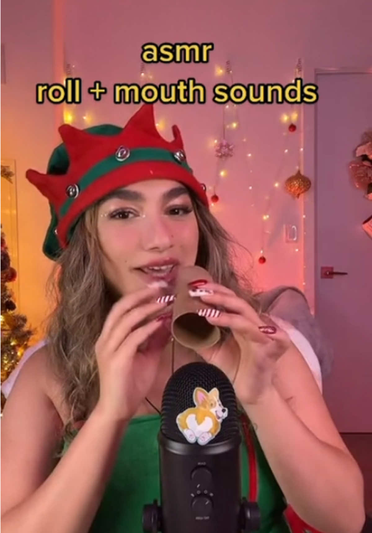 let the holiday content begin 🤭 #asmr #leedahasmr #fyp #asmrvideo #asmrtriggers #asmrmouthsounds 