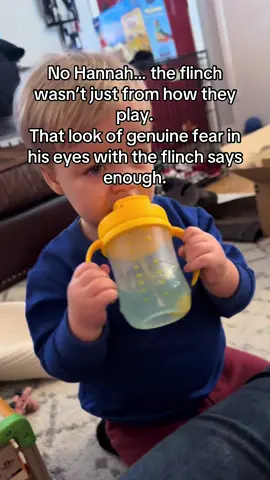 See how the second time my son flinched bigger he was still smiling? We play rough sometimes too but he never looks terrified of me when i hand him something… my mama heart stings everytime i see that video. #hannah #flinch #17diapersmom #toddlermom #typppppppppppppppppppシ #fyp #fyppppppppppppppppppppppp #toddlersoftiktok #mom #tiktokmom #MomsofTikTok  #17diapers #boymom 