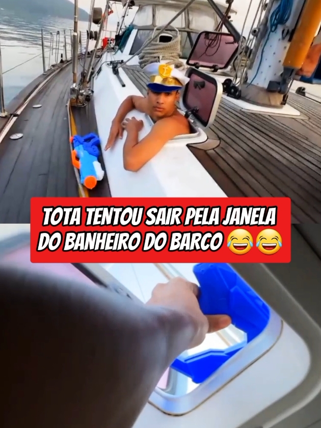 TOTA TENTOU SAIR PELA JANELA DO BANHEIRO DO BARCO #tota #bdj #clips #jonvlogs #subathon #memes #viral 