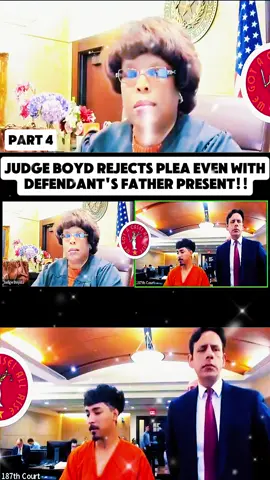 Judge Boyd REJECTS Plea Even With Defendant's Father Present!! #court #courtroom #judge #law #lawyer #viralvideo #fyp #trending #usa🇺🇸 #prison #arrest #criminal 