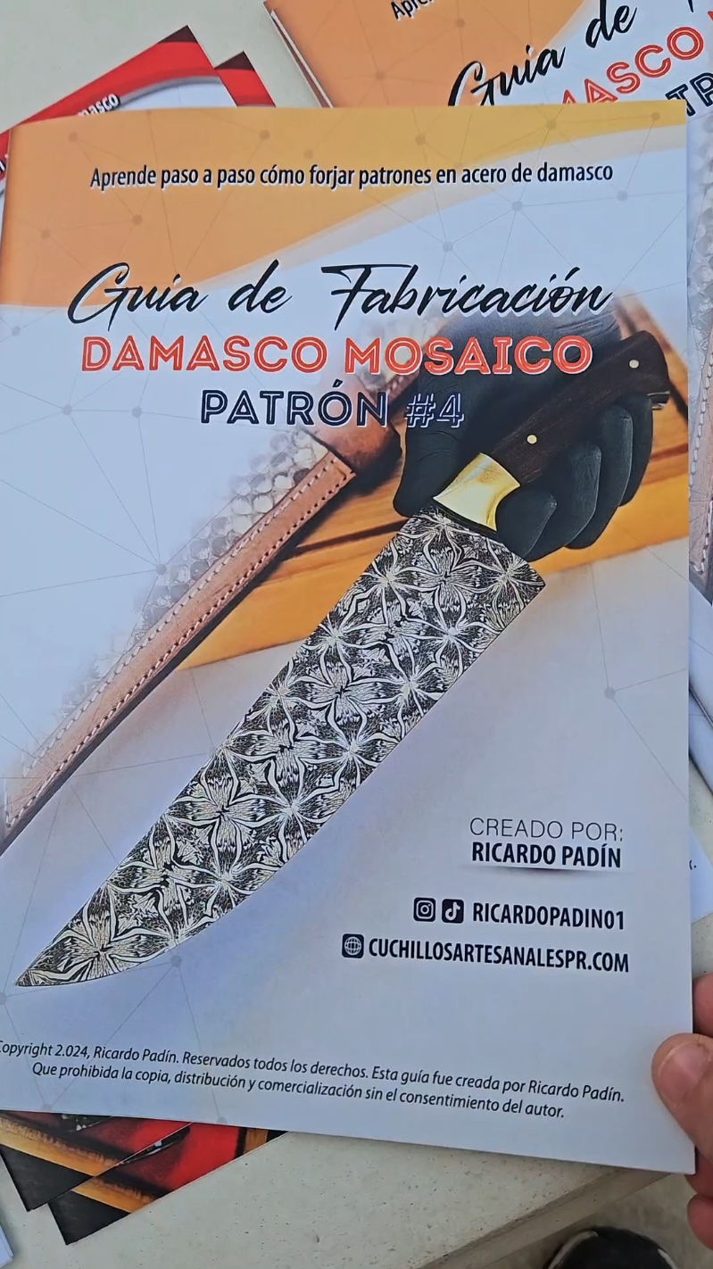 🔥 Disponibles guías instructivas para aprender a forjar patrones de acero de damasco mosaicos. Si estás interesado envíame un mensaje. 