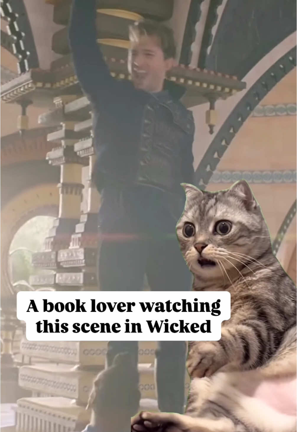 Jonathan Bailey can step on me but please stay away from my books 📚😳 No but seriously, this scene was so good! Every single song has amazing choreography! #wickedthemusical #wicked #jonathanbailey #booklover #bookcommunity #bookish 
