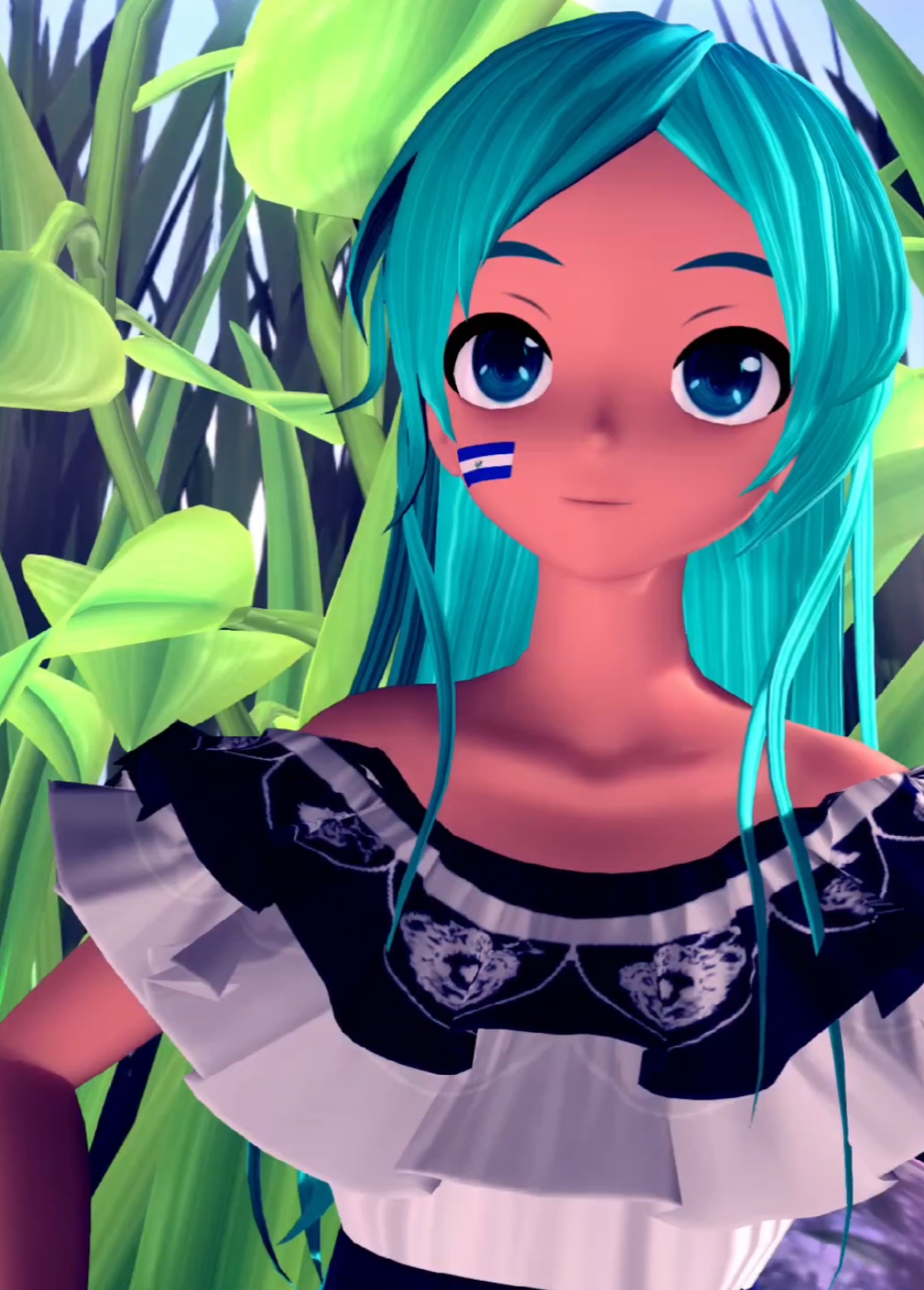 La Miku Salvadoreña 🩵🇸🇻 Mod name: Miku Salvadoreña  Mod By: K.41t0 #miku #初音ミク #mikuvd #projectdiva #vocaloid #vocaloidmiku #mikucosplay  #elsalvador #latinos #503🇸🇻 #trajestipicos  #mikuvd 
