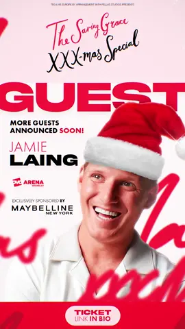 🎄✨ The Saving Grace X-X-X-Mas Special at Wembley is almost here, and we cannot wait to celebrate the holidays with YOU alongside some naughty (and nice) celebs! 💋😉 First up, we’re thrilled to announce that the amazing @jamie will be joining @Grace LIVE on stage for all the X-X-X-Mas fun💖🎙️ More surprise guests are on the way... but don’t wait too long—grab your tickets NOW before they’re gone!  Link in bio! 🎟️ 👀 Shoutout to our besties at @MaybellineUK for being the EXCLUSIVE Saving Grace X-X-Xmas Special sponsor 💄💕 #AD
