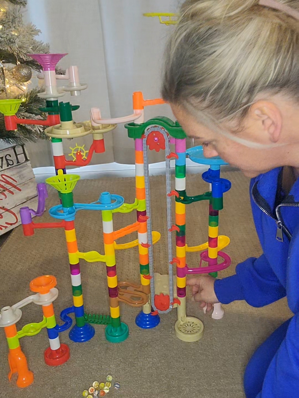 Marble Run!!  #toys #christmas #gifts #giftideas #fyp #fypシ #kidstoys #educational #nerd #marble #mom #MomsofTikTok #dad #elevator #TikTokShop #tiktokshopblackfriday #tiktokshopcybermonday 
