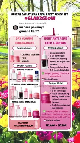 Membalas @prhrtnbln08 cara pemakaian Renew set✨ #skincare #retinol #peelingserum #moisturizer #serum #glad2glow #skincareroutine 