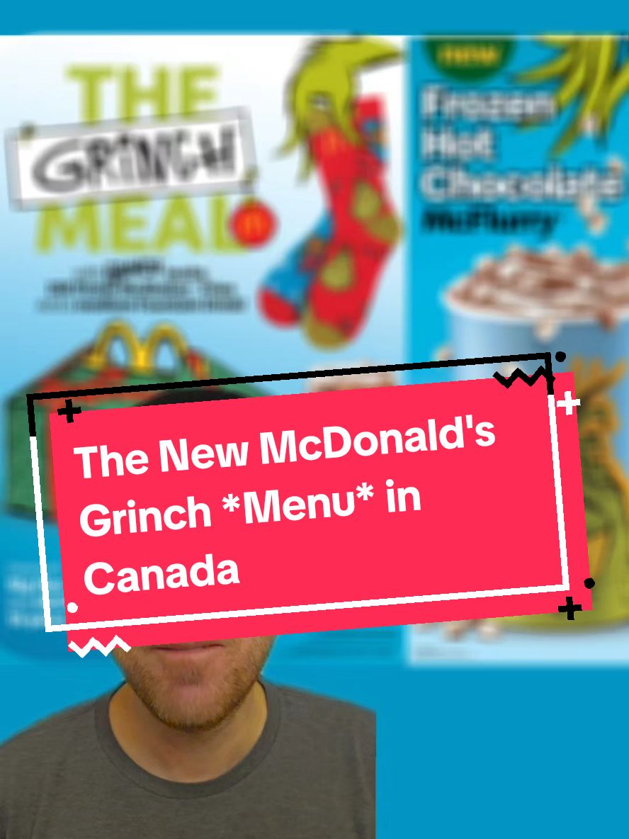 You're a mean one, Mr. Grinch! McDonald's just dropped a full Grinch *menu,* but in Canada... which means I'm now going full Grinch with jealousy! Coming to McDonald's Canada starting tomorrow is a new Grinch Meal - one for adults, one for kids! The *Grinch Meal* comes with a special box, a pair of Grinch socks (one even has Max on them!), and DILL PICKLE McShaker fries! And if that's not enough, you can get a Grinch Happy Meal (that has currently been out in the UK) with its own special box and, of course, Grinch toys. But the icing on the cake is the new Frozen Hot Chocolate McFlurry that features vanilla soft serve, cocoa powder, and mini marshmallows all mixed together in a Grinch cup. Thanks to McDonald's Canada for the images even though I am beyond jealous right now... this needs to come to the US somehow! What do you think of the Grinch menu at McDonald's in Canada? . . . . . #mcdonalds #macdonalds #grinch #thegrinch #thegrinchwhostolechristmas #happymeal #happymealtoys #fastfood #FoodTok #Canada 