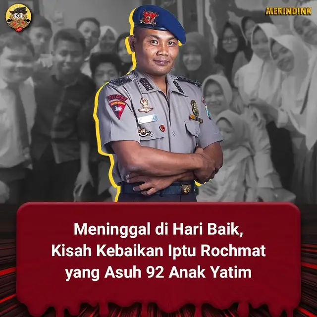 Polres Madiun baru saja kehilangan anggota terbaiknya. Ia adalah Iptu Rochmat Tri Marwoto, sosok polisi yang juga bapak asuh bagi puluhan anak yatim. Pengabdiannya pada anak yatim dan anak terlantar itu telah dimulai sejak pangkatnya masih termasuk golongan rendah. Di hari Iptu Rochmat berpulang, total ada 92 anak yang ia asuh selama 16 tahun. Kini anak-anak asuh tersebut ada yang menjadi polisi hingga PNS!