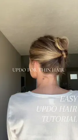 updo hairstyle tutorial for my THIN HAIR GIRLS BOW BOW you know i got you  #hair #hairtok #easyhairstyles #updo #updotutorial #updohairstyle #creatorsearchinsights 
