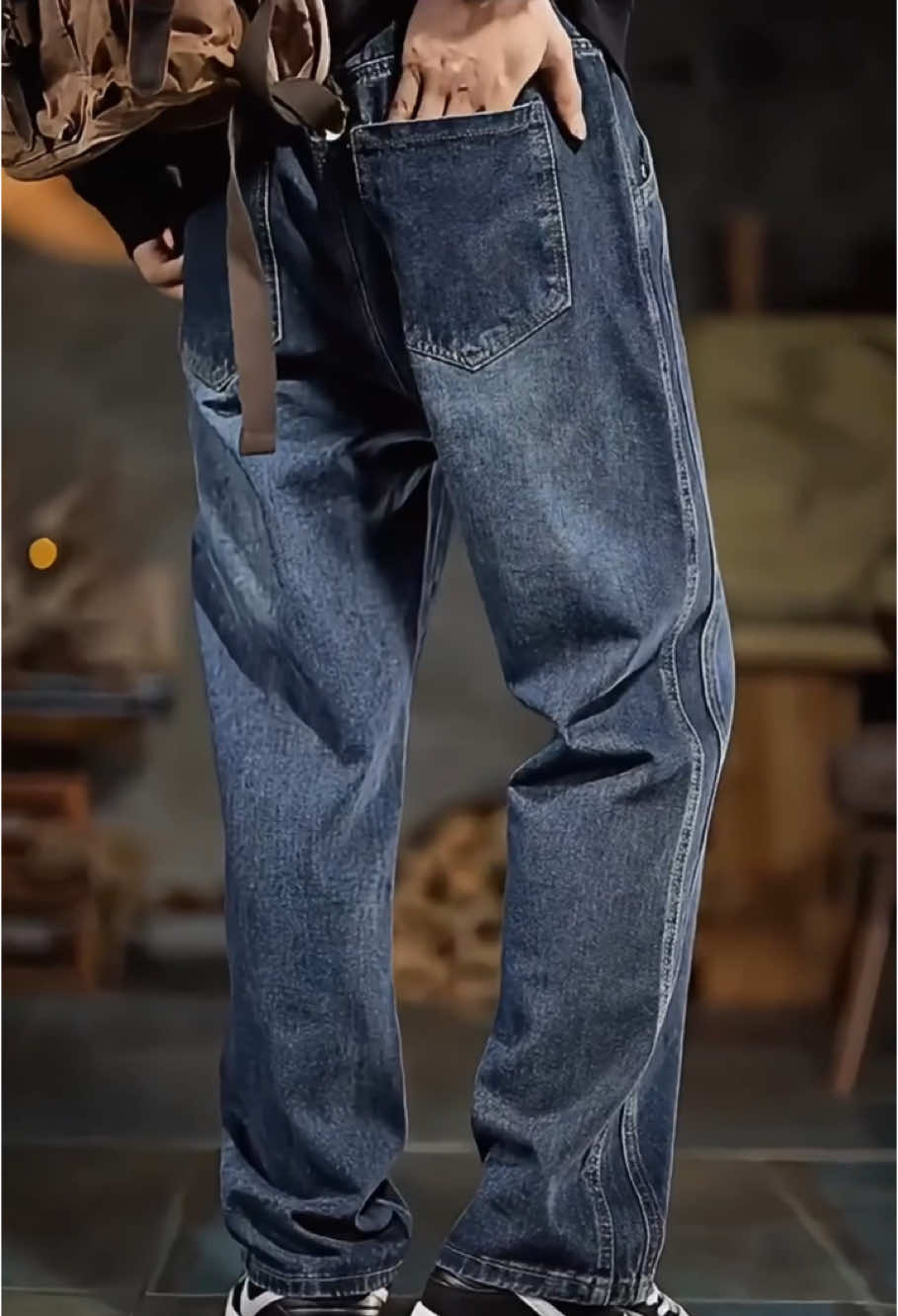 M-3XL กางเกงยีนส์ผู้ชายกระบอก #typ #tiktok #Love #foryou #fashion #beautiful #beautytips #funny 