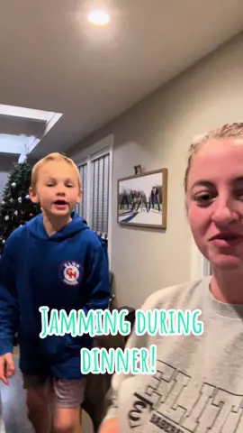 I love jamming with him while we are making/eating dinner. Also he LOVES perogi’s 🤣 #MomsofTikTok #mom #momlife #jamsession #motherson #fun #music 