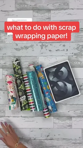 Replying to @shannonlemain What to do with scrap wrapping paper! #HolidayGifts #giftwrapping #GiftWrappingHacks 