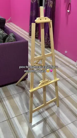 kukuh gaiss even board kayu berat pun still kukuh😍! #foryoupage #xybca #fypシ゚viral #fyppppppppppppppppppppppp #easel #easelpainting #wedding 