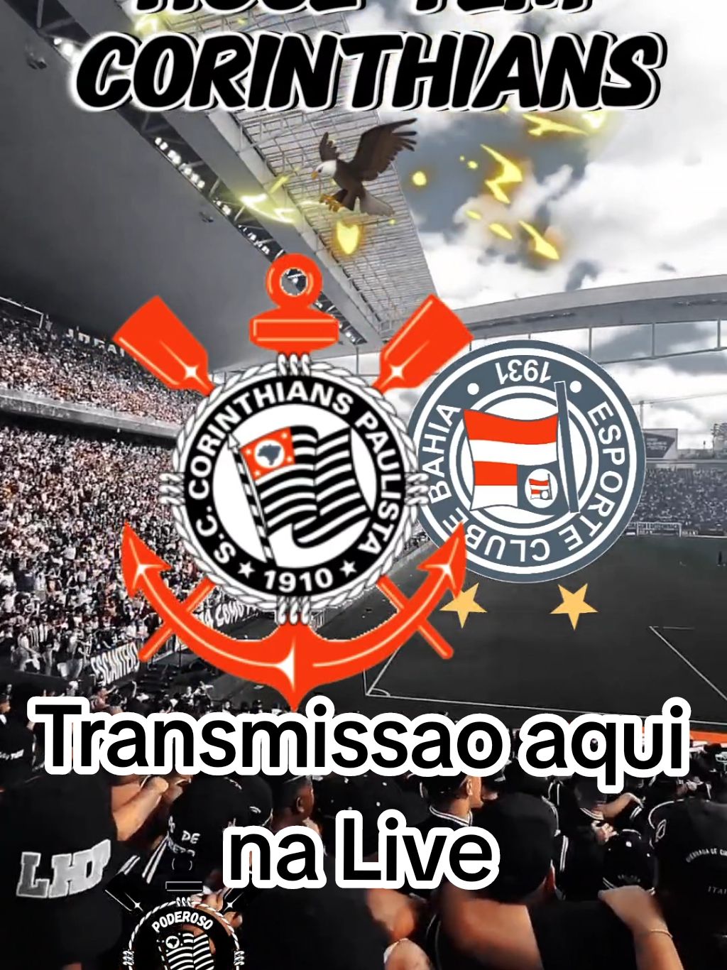 HOJE TEM CORINTHIANSSSSSSS Hoje às 20 horas pela 37° Rodada do Brasileirão Corinthians X bahia, o jogo será na nossa casa com transmissão na TV fechada. #hojetemcorinthians #Coringão  #Corinthians #CorinthiansTikTok #TorcidaTikTok #Futeboltiktok #Hoje #Futebol #Timão #⚽️ #🦅 #HojeTemCorinthians #Brasileirão #neoquimicaarena #timedopovo #GaviõesDaFiel #camisa12 