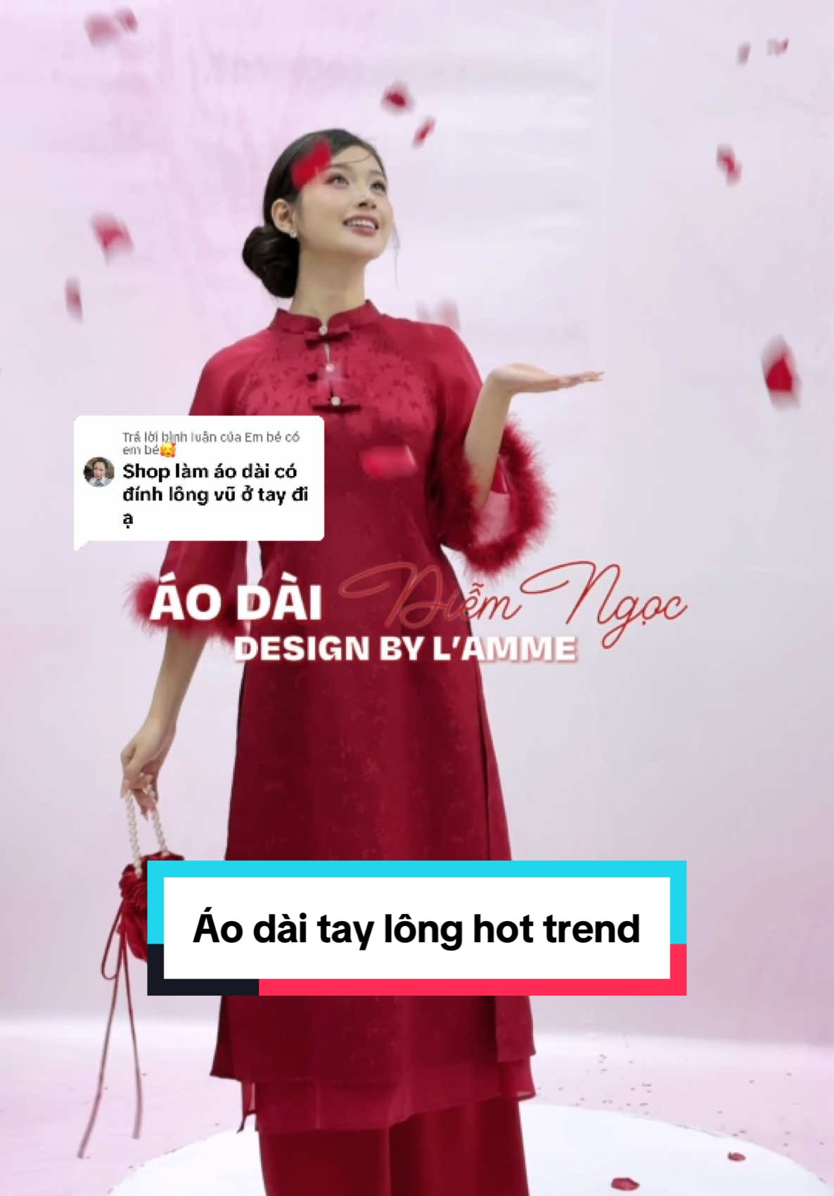 Trả lời @Em bé có em bé🥰 có liền mã áo dài tay lông cho cả bầu/không bầu đâyyy 🥰🥰 02 màu: đỏ, trắng nhenn nàng ơii #lamme #aodaivietnam #aodaicuoi #aodaicachtan #aodaimebau #vaybau #landaulamme #mebaumacgi #thoitrangmebau #outfitmebau 