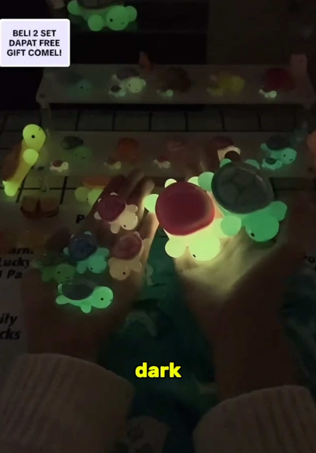 🌷Tips Glow in the dark🌷 #fyp #lumi #turtleturle🐢 #glowinthedark #fypage #fypシ゚viral🖤tiktok #pongponglucky 