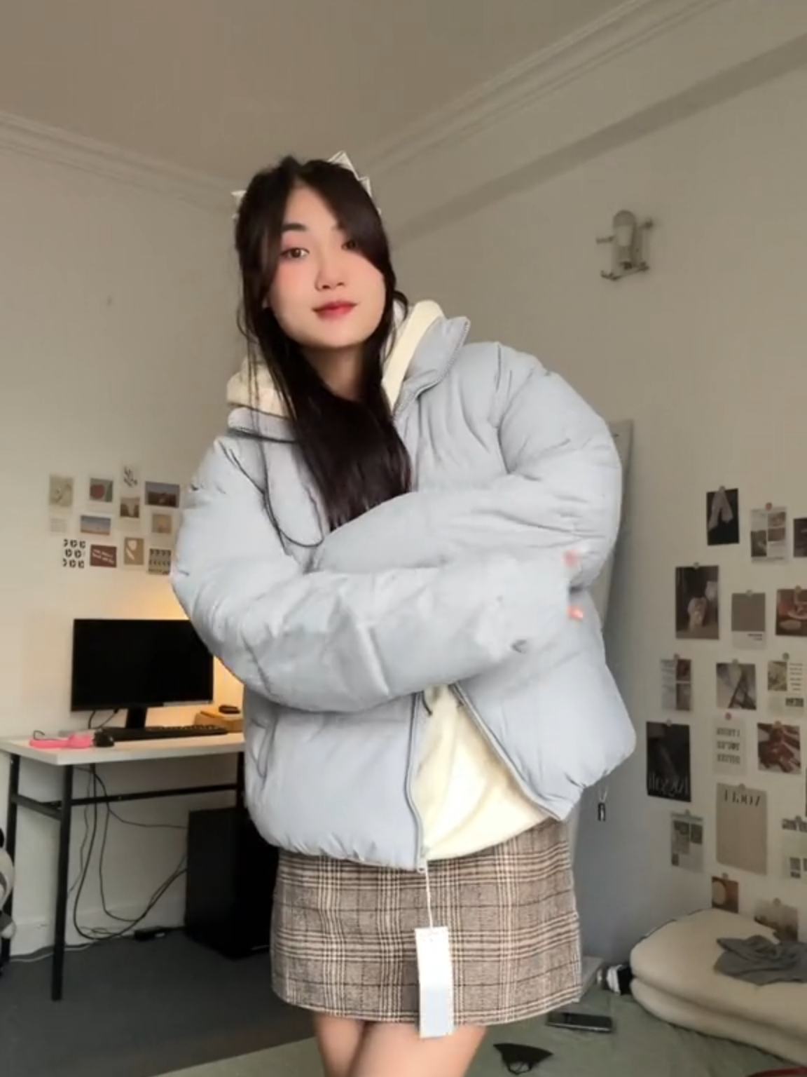 Áo Phao Boxy màu xanh cho ace -TTAK22