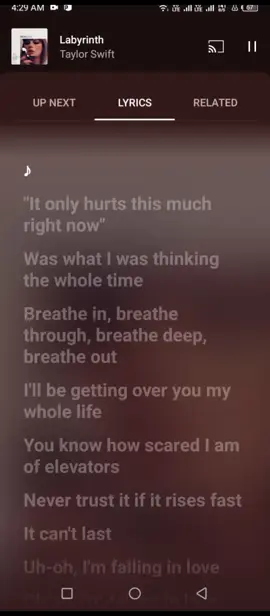 uh-oh I'm falling I love, oh no I'm falling I love again 🎶🎧 #labyrinth #labyrinthtaylorswift #taylorswift #lyrics #lyricsvideo #music #fyp #song 