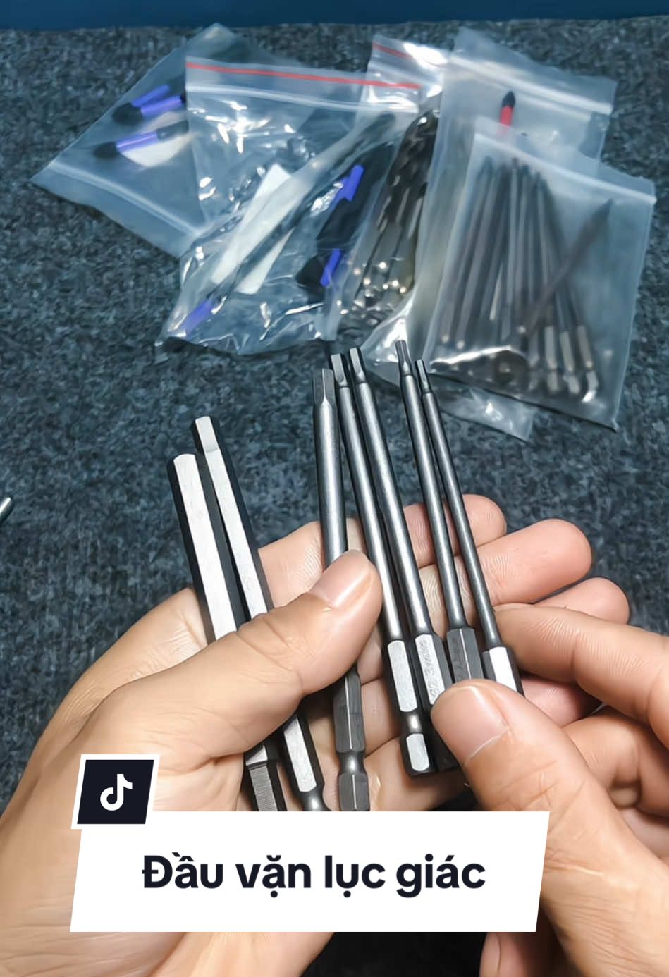 Bộ 7 đầu vặn lục giác từ tính dài 10cm. #bovanlucgiac #dauvanlucgiac #vanlucgiac #daulucgiac 