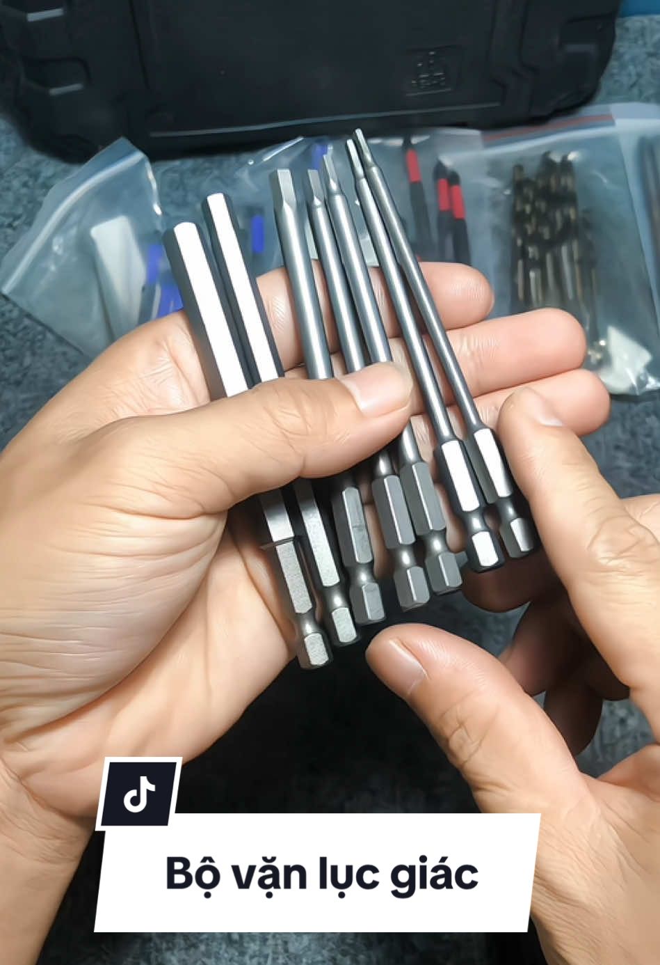 Bộ 7 đầu vặn lục giác từ tính dài 10cm thép S2. #bovanlucgiac #dauvanlucgiac #vanlucgiac #daulucgiac 