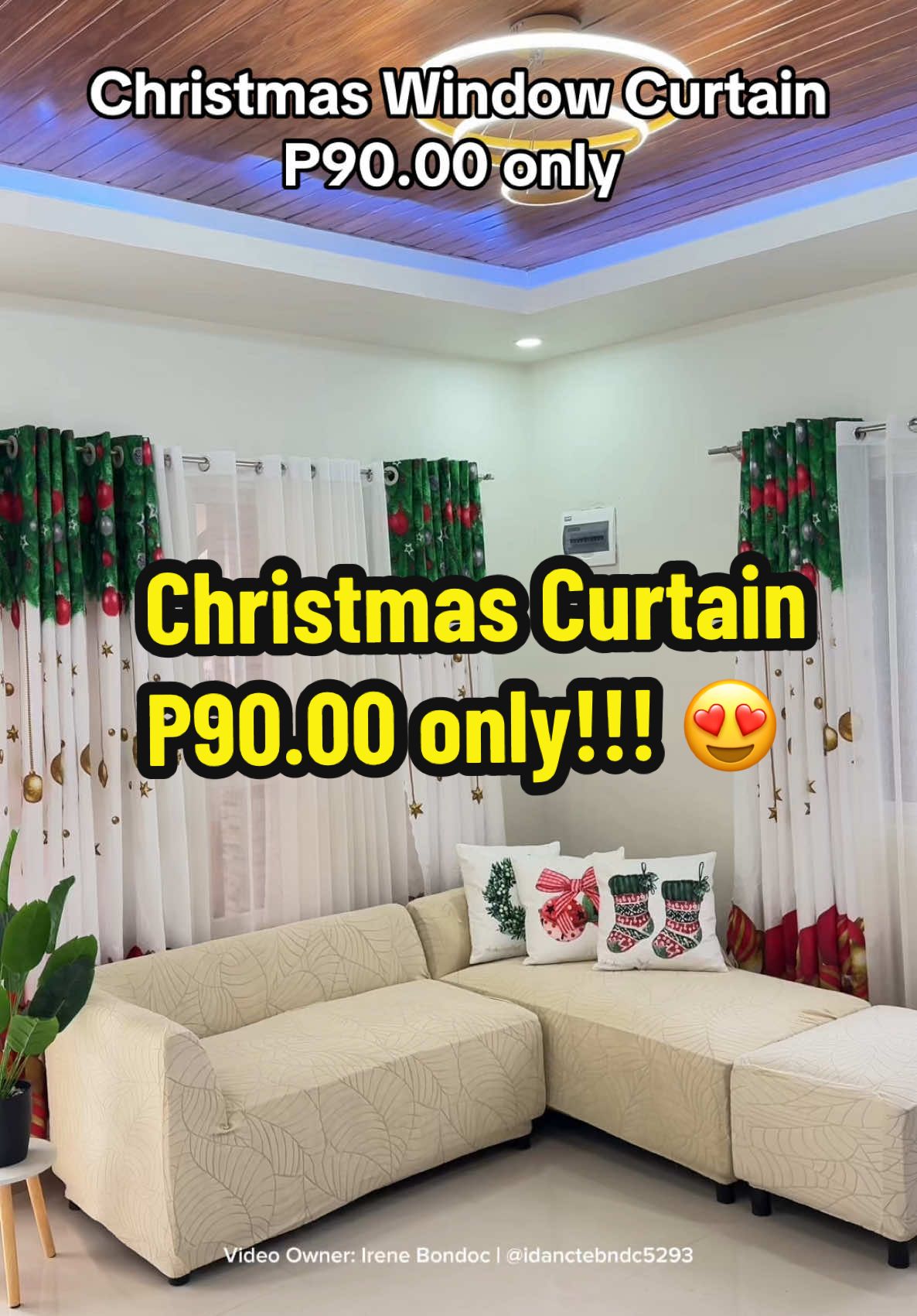 Paskong-pasko na sa aming tahanan 🥺😍❤️ #curtainchristmasdesign #curtainforchristmas #christmasdesign 
