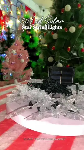 30led solar star string lights✨ #clicktheyellowbasket 