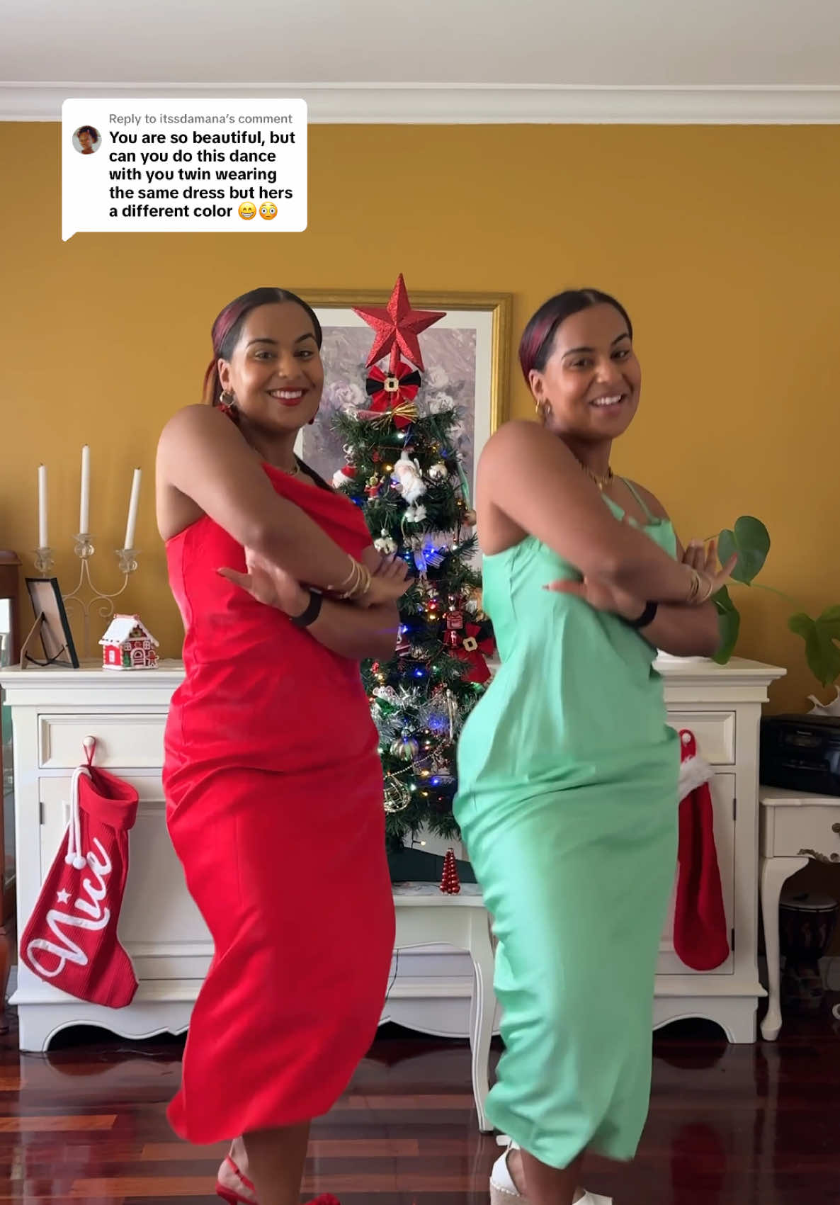 Replying to @itssdamana XMAS TWINSSS 😆🎄❤️ || DC: @Zoe Baptiste || #push2start #dance #tyla  
