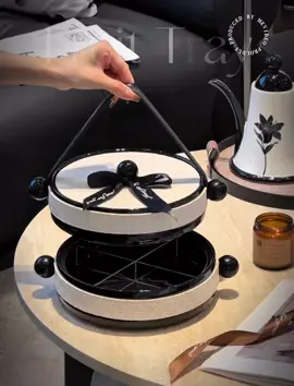 2025 Khay Tròn Mứt Tết, Khay Đựng Mứt Bánh Kẹo Sang Trọng Bằng Sứ Kết Hợp Da Dệt Có Quai Cầm, Xoay Được 360 độ  #tet #tet2025 #khaymuttet #khaybanhkeo #xh #trending #trangtrinhacua #dogiadung #decor 