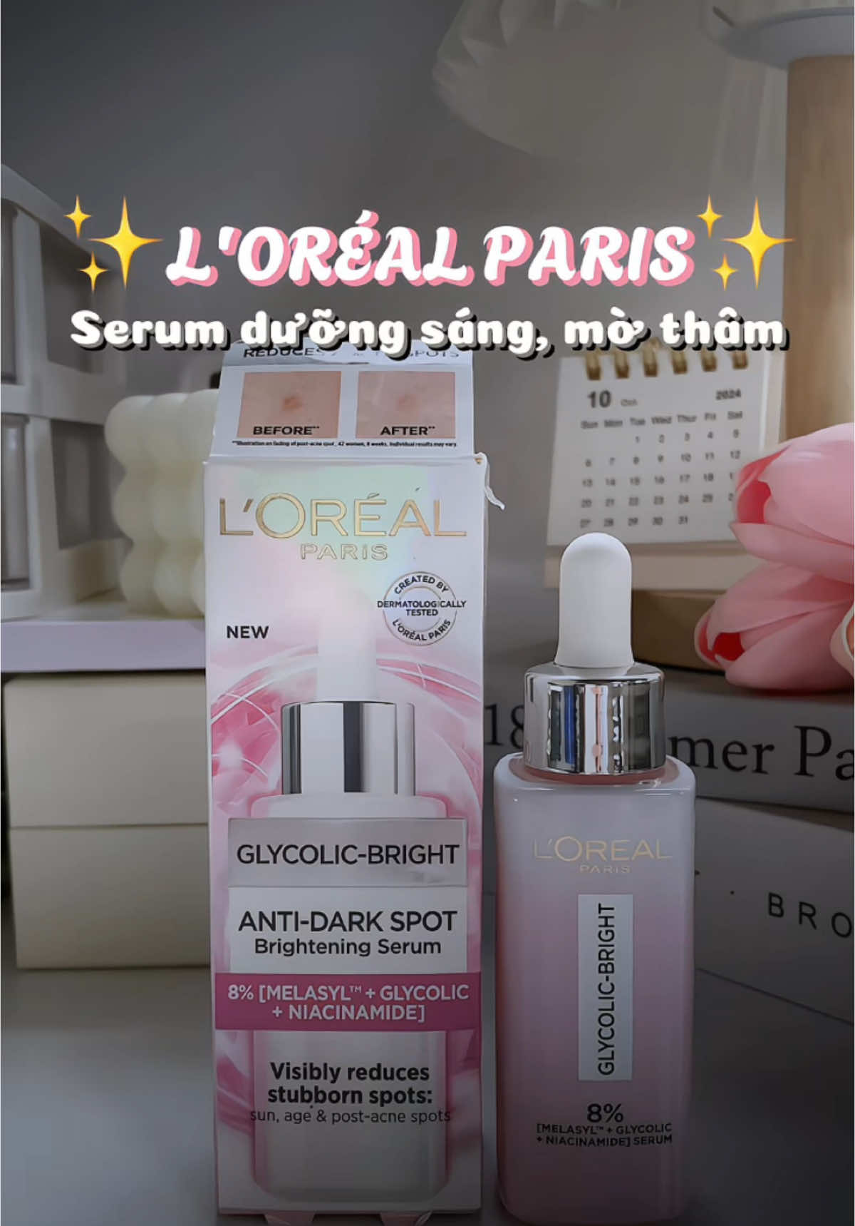 Serum dưỡng sáng, mờ thâm, giá hạt rẻ 🌰, xịn lắmm lắm 😍😍 #lorealparis #serumloreal #duongsangmotham #unboxing #review #xh #viral #fyt 