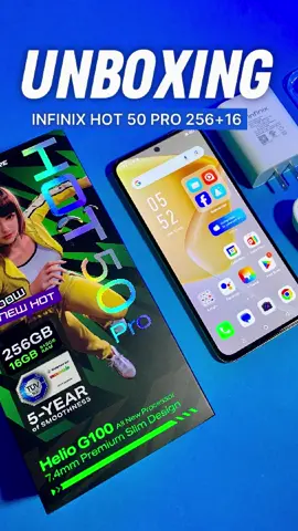 Infinix Hot 50 Pro 16+256GB!  🚀 ¿Buscas un teléfono rápido, con gran almacenamiento y buen precio? Te muestro todo: diseño, funciones clave y mi opinión.  📱 Perfecto para apps, juegos y fotos. Si estás buscando un celular con excelente rendimiento, este video es tu guía. #unboxing #infinixhot50 #Infinix #celular #smartphone