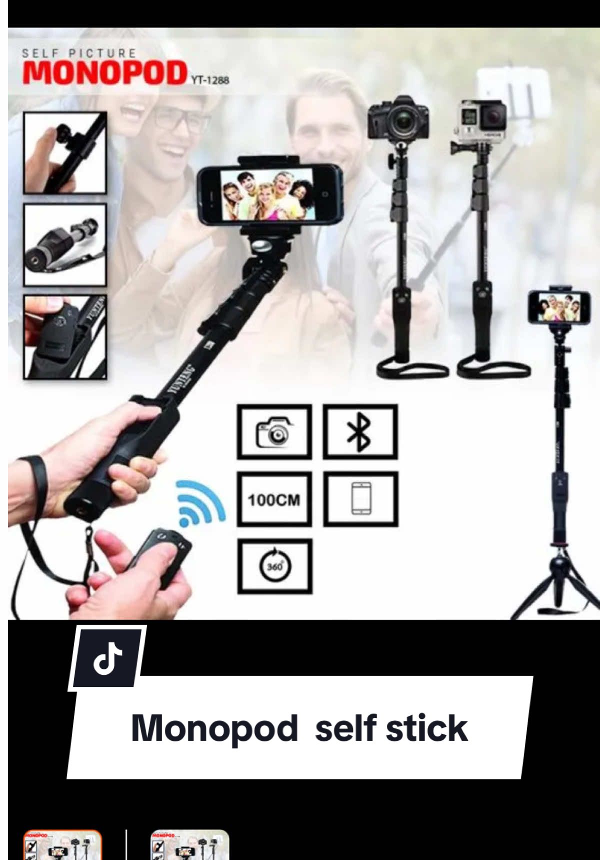 Monopod High Quality Selfie Stick  More Details  #075_9253_893  #monopodstand #monopodselfie #monopodselfiestick #selfiestick #selfietripod #gimbal #videomakingkit 
