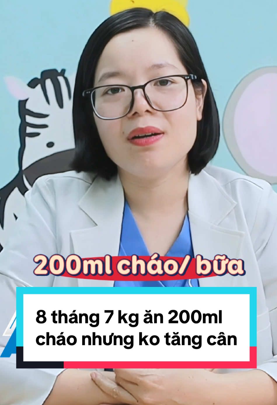8 tháng 7 kg ăn 200ml cháo nhưng không tăng cân #xuhuong 