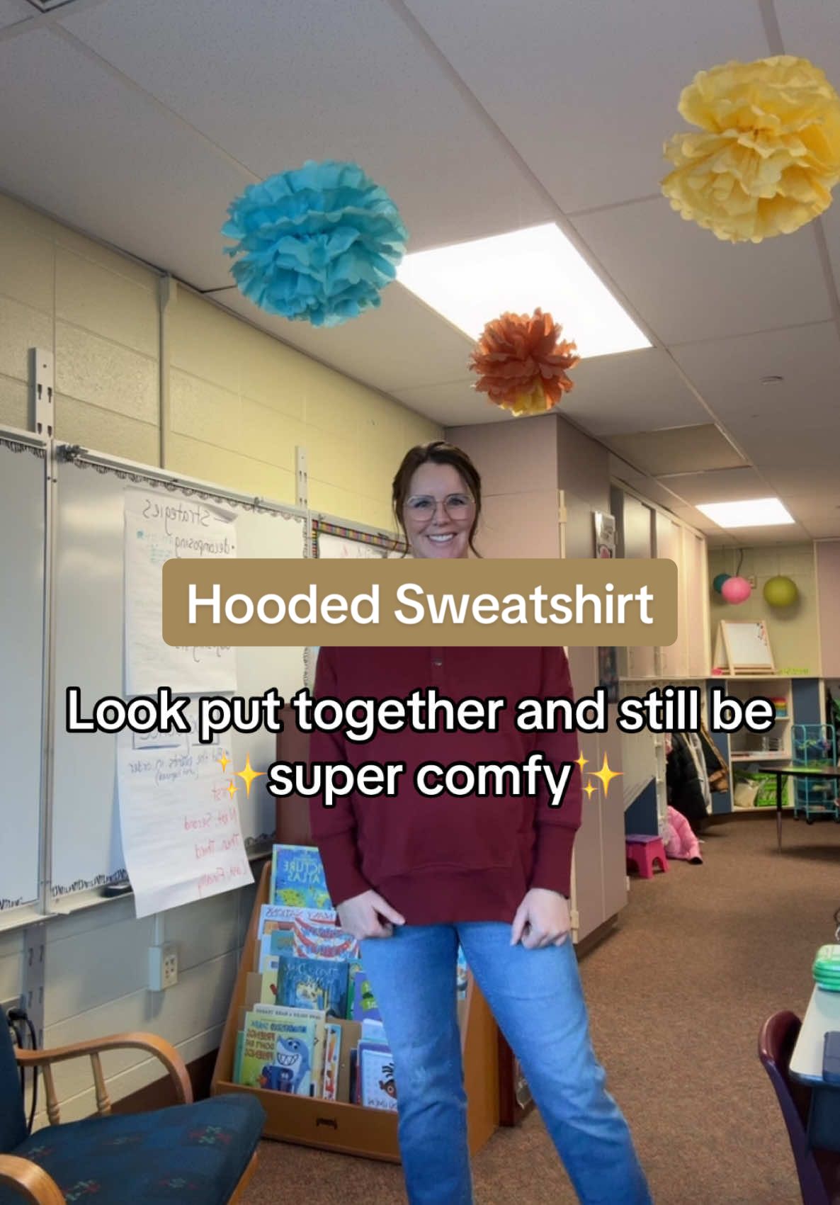 Great basic, warm, perfect for jeans or leggings @Evaless official #sweatshirt #hoodie #hoodies #womenshoodie #womenssweater #teacherootd #29weekspregnant #bumpfriendly #pregnantootd #OOTD #hoodedsweater #giftsforher 