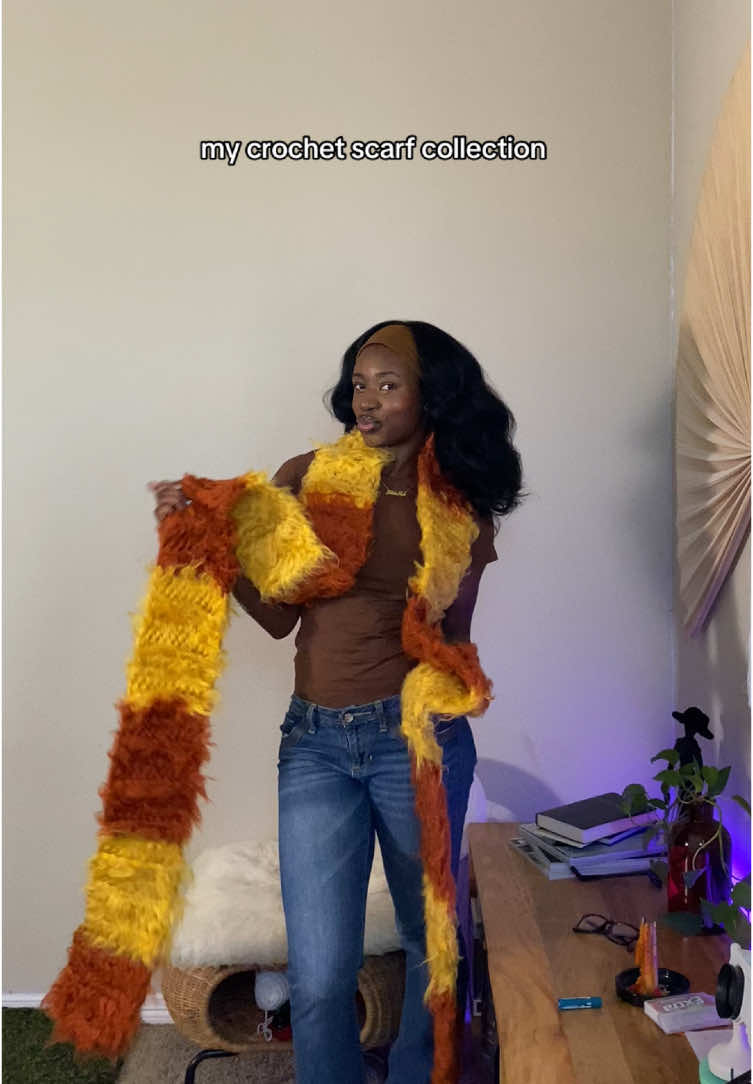long & colorful crochet scarves have my heart now and forever ❤️ #crochet #crochetscarf 