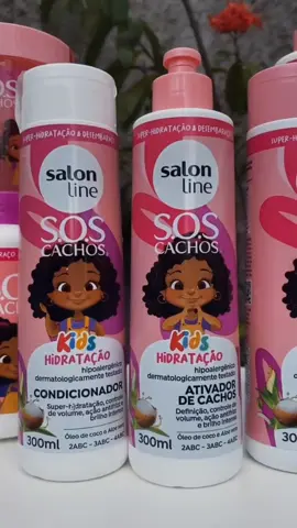 Kit salon line kids  baratinho na shopee para você finalizar bem seus cabelos cacheados  #kitsalonline #salonline #kids #cachos 
