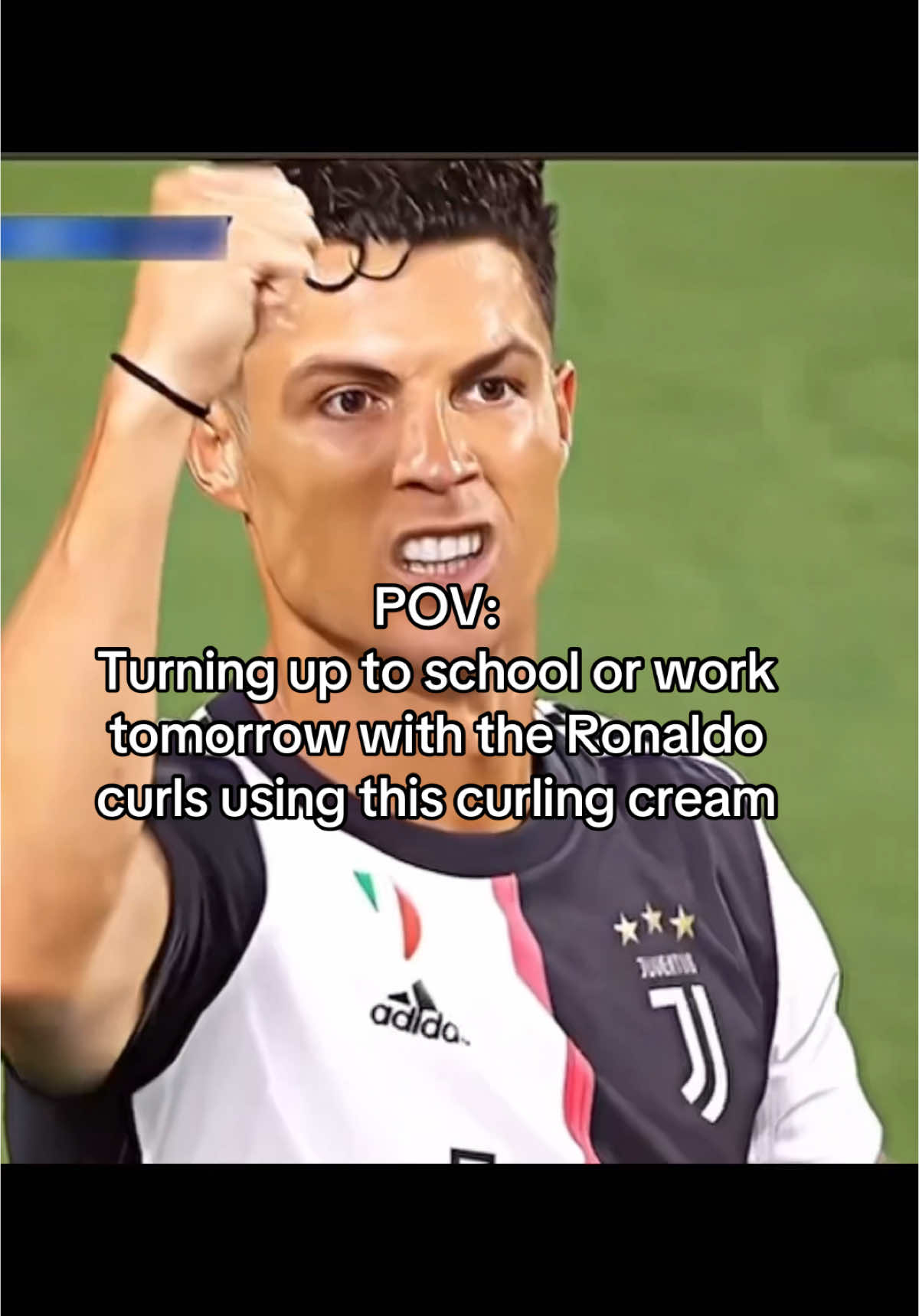 Curls for days #curlingcream #hair #menshair #ronaldocurls #ronaldohairstyle #ronaldo 