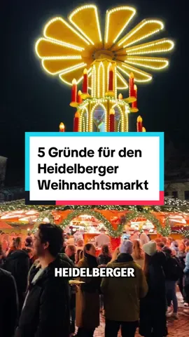 Absoluter Geheimtipp für euch!🎄🥰 Den verraten wir euch natürlich am Schluss.🤷🏽😅 Aber insgesamt haben wir 5 gute Gründe, warum ihr den Heidelberger Weihnachtsmarkt nicht verpassen solltet.🤩 #niceguides #heidelberg #weihnachtsmarkt #5gründe 