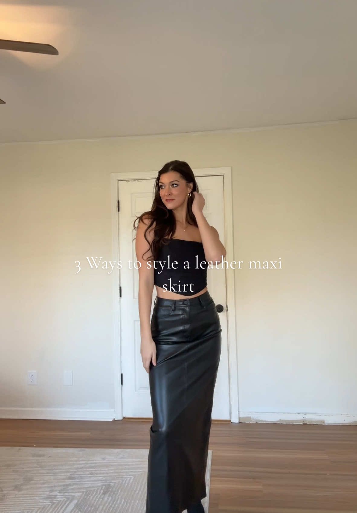 Maxi skirts 🤝tall girls #maxiskirt #leathermaciskirt #winteroutfitinspo #datenightoutfit #casualoutfits 