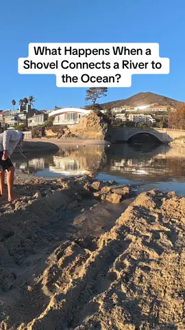 Digging a Path Connecting a Lake to the Ocean by Hand
