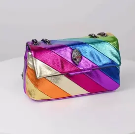 Rainbow bag European and American high-end one-shoulder cross-body bag fashion trend casual#fashion #bag 